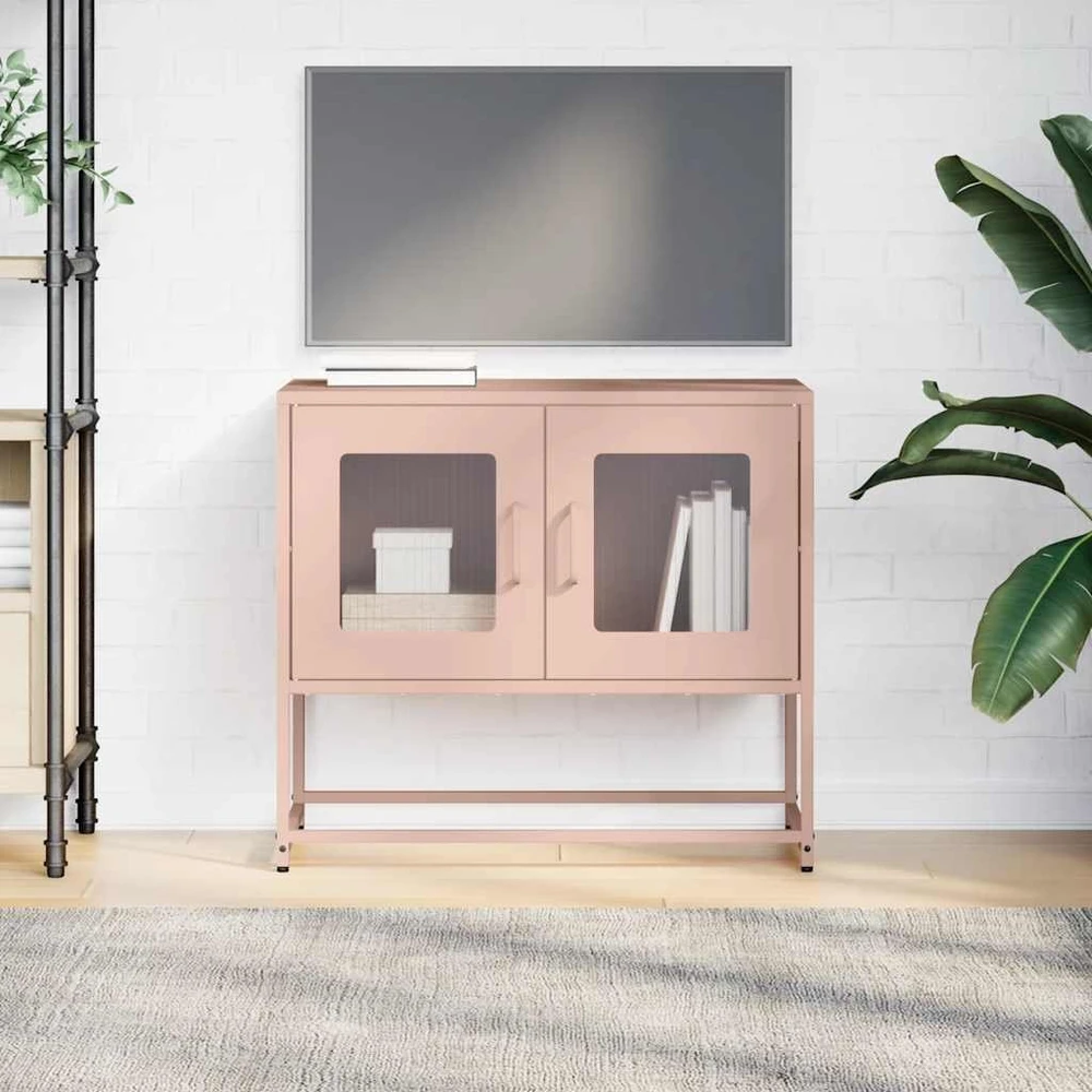 TV staliukas televizoriaus spintelė rožinė šaltai valcuotas plienas