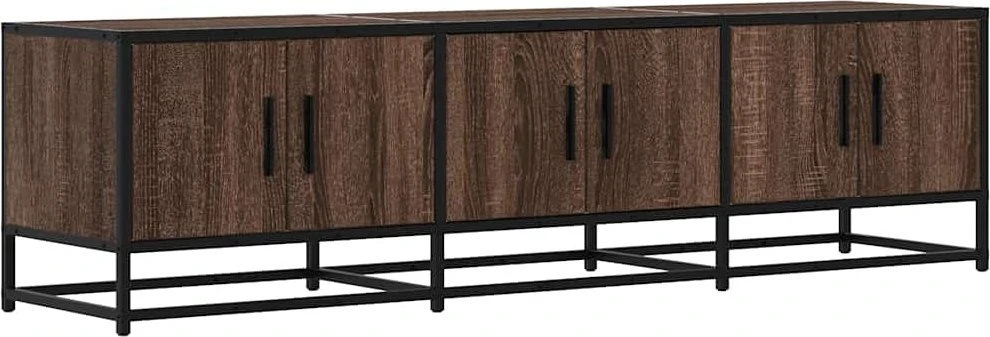 TV staliukas Televizoriaus spintelė, ruda, 150x35x41cm, mediena ir metalas
