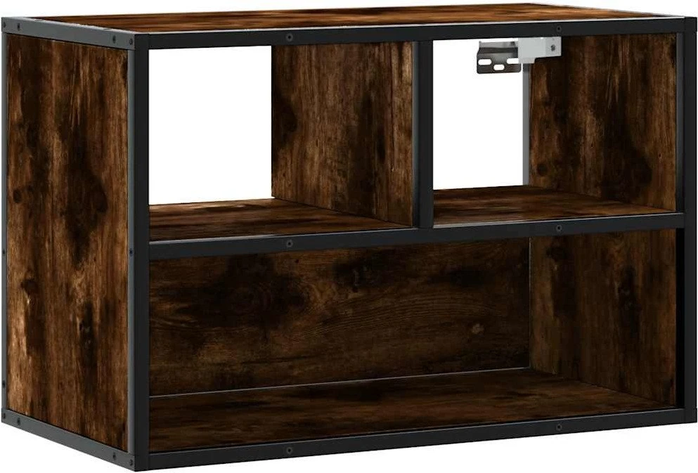 TV staliukas Televizoriaus spintelė, dūminė, 60x31x39,5cm, mediena/metalas