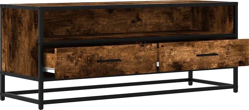TV staliukas Televizoriaus spintelė, dūminė, 100x34,5x40cm, mediena/metalas