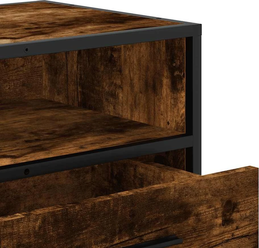 TV staliukas Televizoriaus spintelė, dūminė, 100x34,5x40cm, mediena/metalas