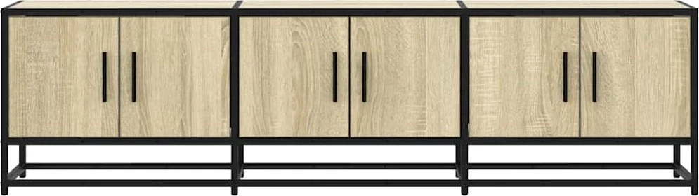 TV staliukas Televizoriaus spintelė, ąžuolo, 150x35x41cm, mediena ir metalas