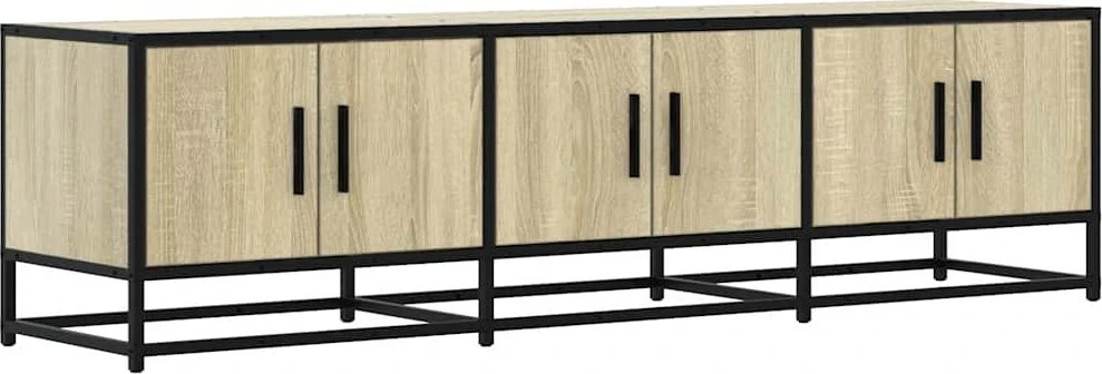 TV staliukas Televizoriaus spintelė, ąžuolo, 150x35x41cm, mediena ir metalas