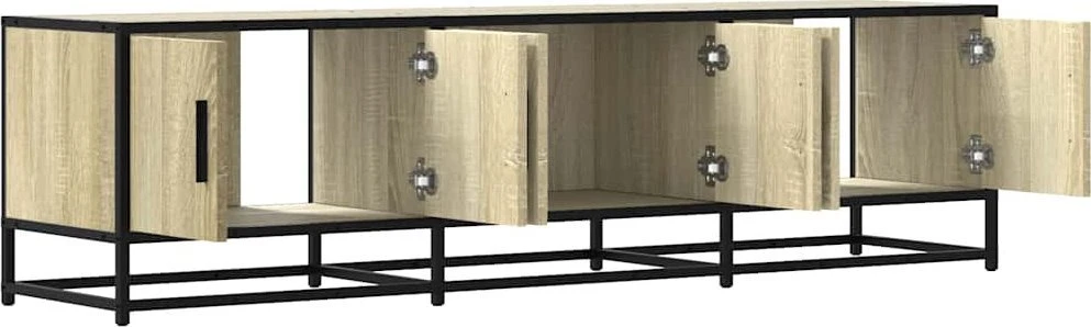TV staliukas Televizoriaus spintelė, ąžuolo, 150x35x41cm, mediena ir metalas
