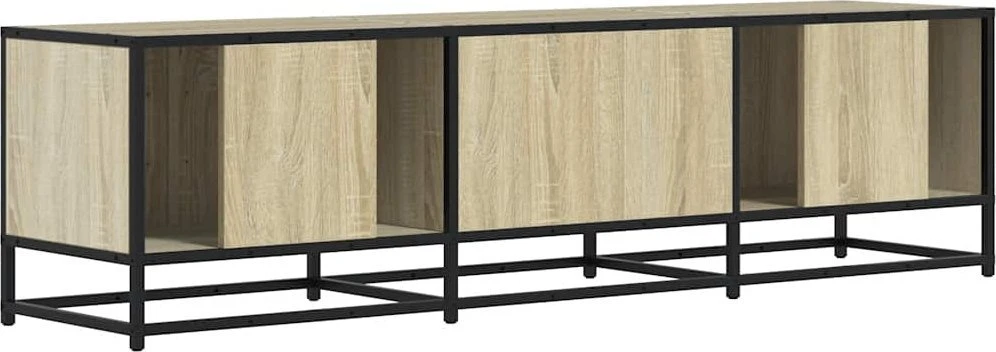 TV staliukas Televizoriaus spintelė, ąžuolo, 150x35x41cm, mediena ir metalas
