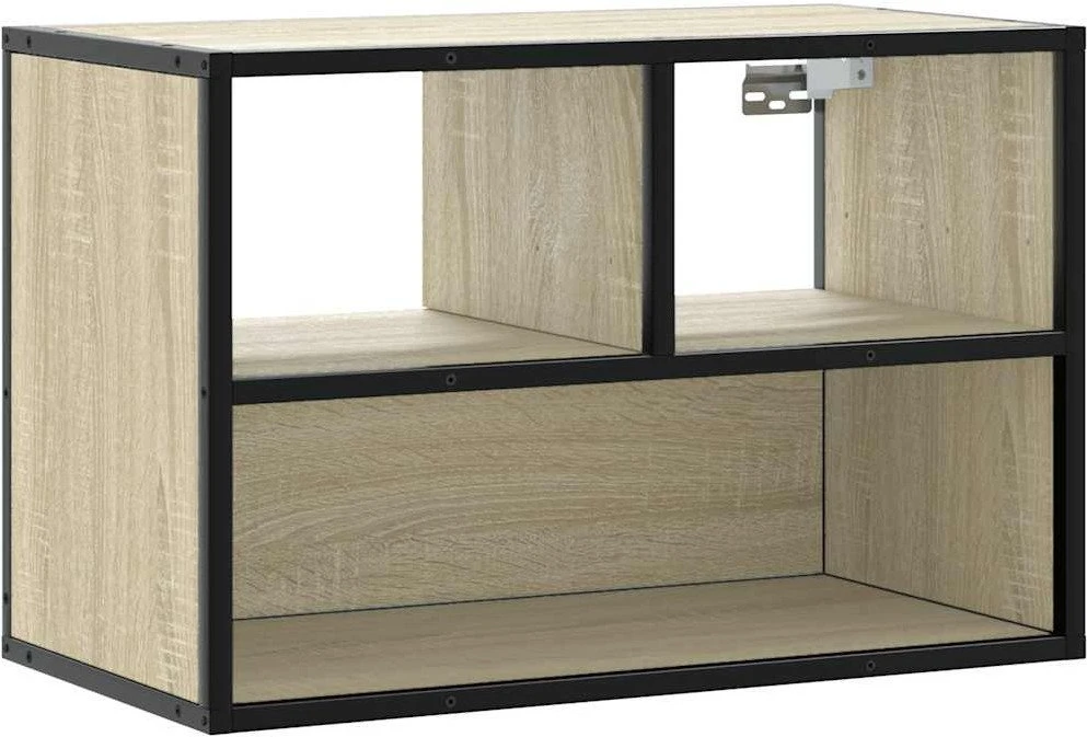 TV staliukas Televizoriaus spintelė, ąžuolo, 60x31x39,5cm, mediena/metalas