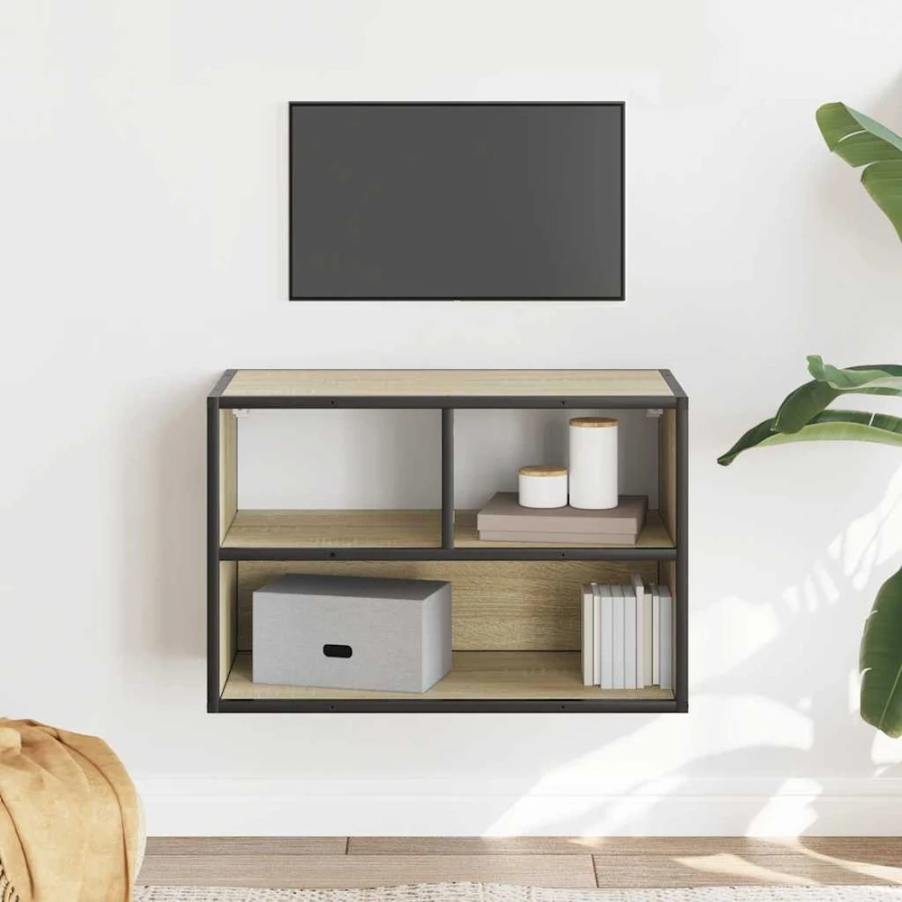 TV staliukas Televizoriaus spintelė, ąžuolo, 60x31x39,5cm, mediena/metalas