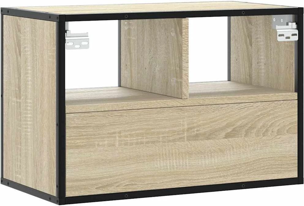 TV staliukas Televizoriaus spintelė, ąžuolo, 60x31x39,5cm, mediena/metalas