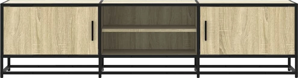 TV staliukas Televizoriaus spintelė, ąžuolo, 160x35x41cm, mediena ir metalas