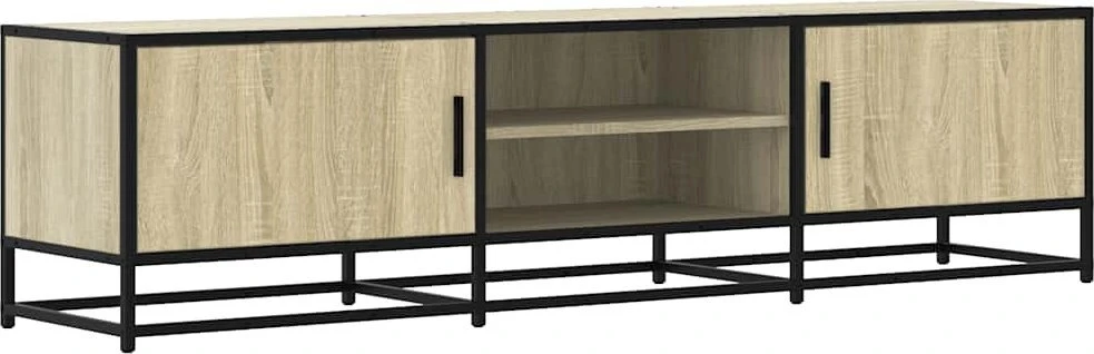TV staliukas Televizoriaus spintelė, ąžuolo, 160x35x41cm, mediena ir metalas