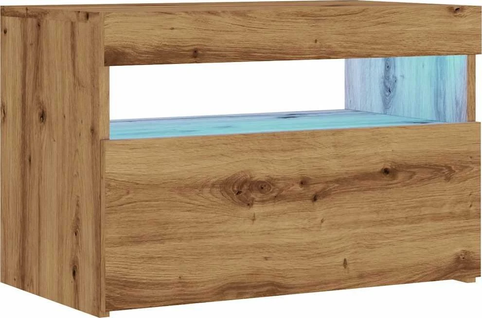 TV staliukas Televizoriaus spintelė su LED, artisano, 60x35x40cm, mediena