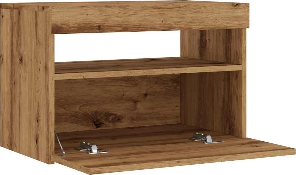 TV staliukas Televizoriaus spintelė su LED, artisano, 60x35x40cm, mediena