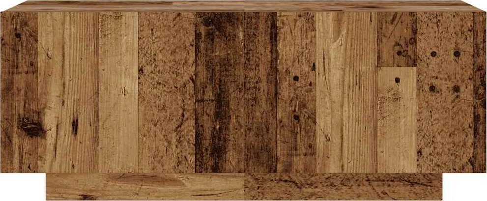 TV staliukas TV spintelė su LED lemputėmis, senovinė mediena, 200x35x40cm, inžinerinė mediena