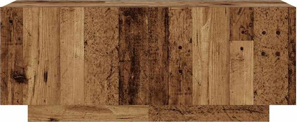 TV staliukas TV spintelė su LED lemputėmis, senovinė mediena, 260x35x40cm, inžinerinė mediena