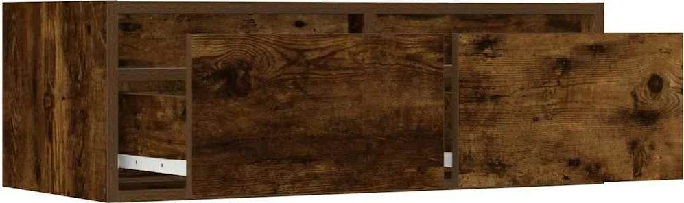 TV staliukas Televizoriaus spintelė su LED, dūminio ąžuolo, 75x35,5x25 cm