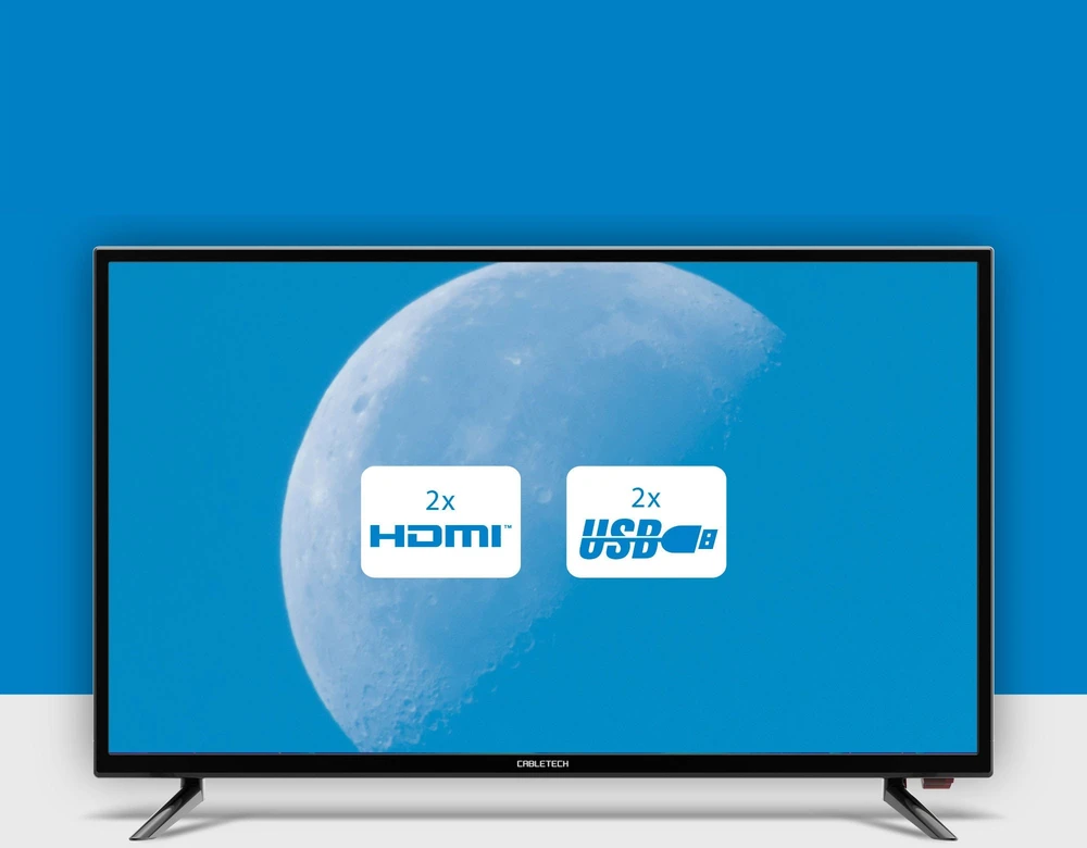 Televizorius „Cabletech“ 32 colių DVB-T2 H.265 HEVC televizorius