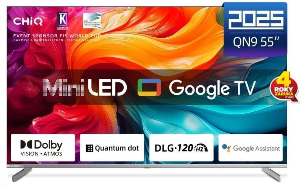 Televizorius CHiQ M55QA9 TV 55", UHD MiniLED Google TV DLG 120 Hz