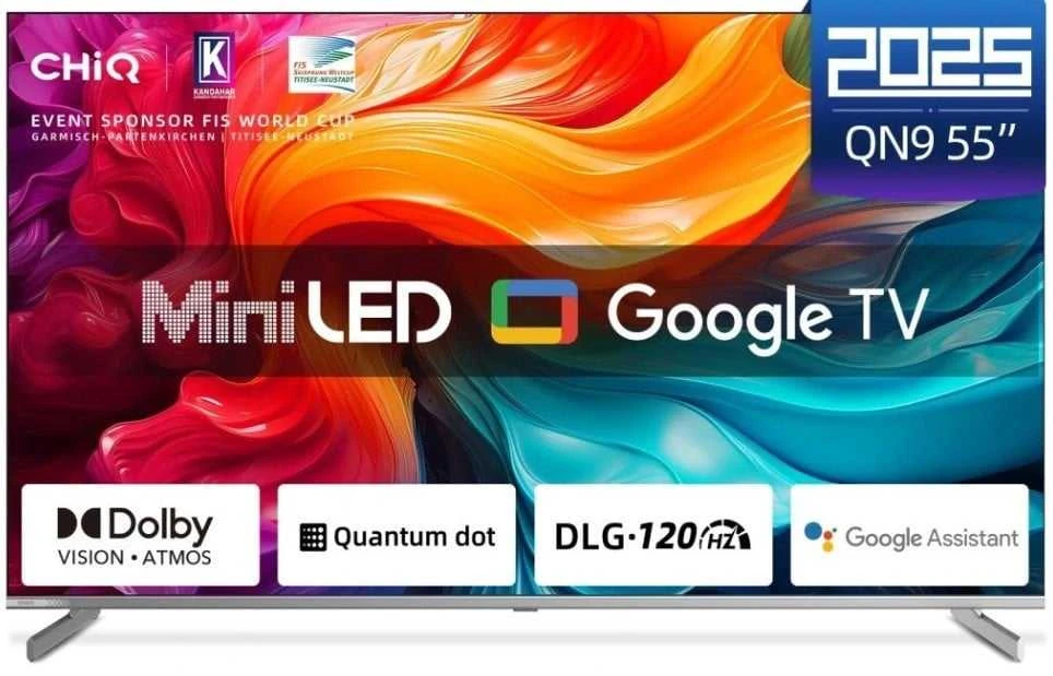 Televizorius CHiQ M55QN9V TV 55", UHD MiniLED Google TV DLG 120 Hz