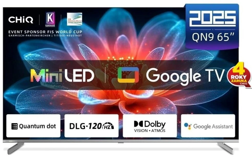 Televizorius CHiQ M65QA9 TV 65", UHD MiniLED Google TV DLG 120 Hz