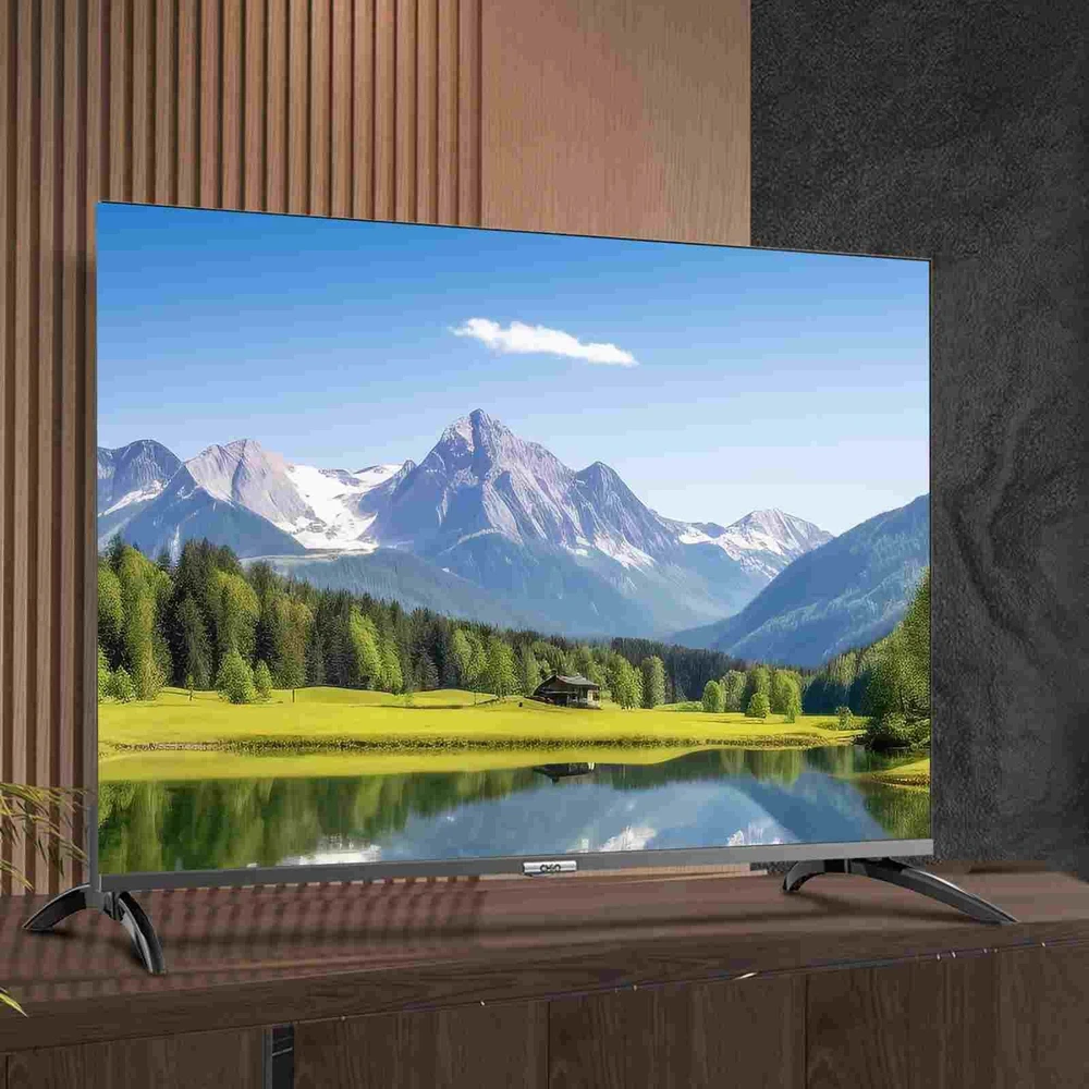 CHiQ U43QST televizorius, 43 colių, UHD, QLED, itin plonas, „Google TV“, DLG 120 Hz, „Dolby Audio“, berėmės, metalinio paviršiaus