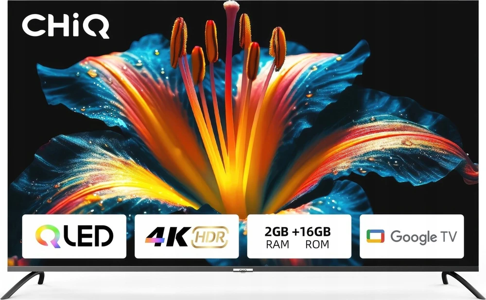 Televizorius CHiQ U50QM8V QLED 50'' 4K Ultra HD Google TV
