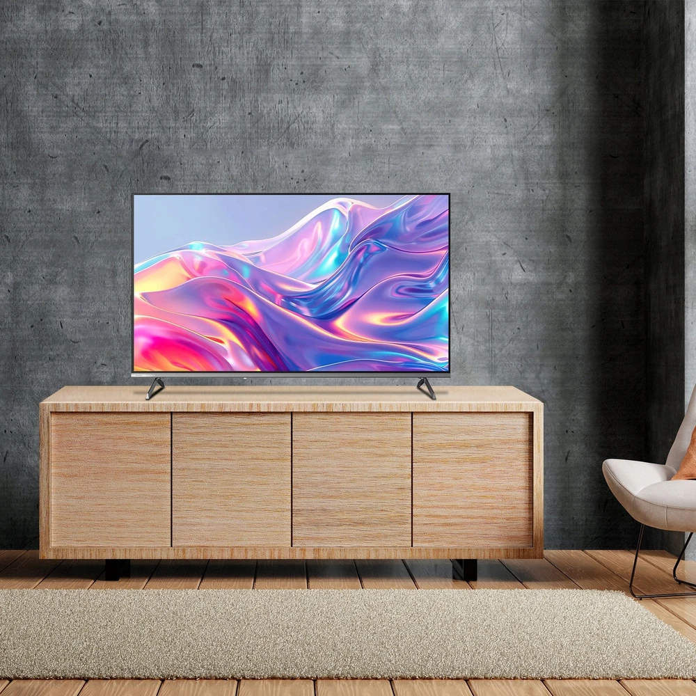 CHiQ U50QST televizorius 50", UHD, QLED, itin plonas, „Google TV“, DLG 120 Hz, „Dolby Audio“, berėmės, metalinio paviršiaus