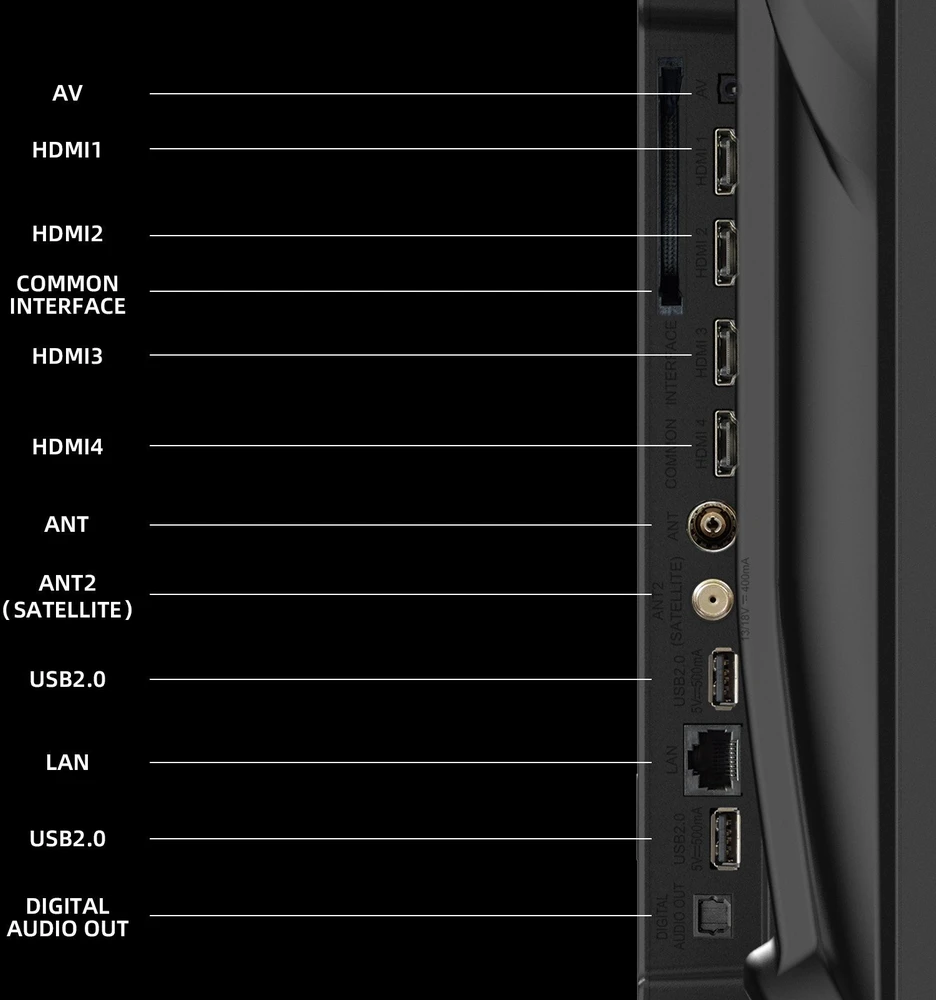 CHiQ U50QST televizorius 50", UHD, QLED, itin plonas, „Google TV“, DLG 120 Hz, „Dolby Audio“, berėmės, metalinio paviršiaus