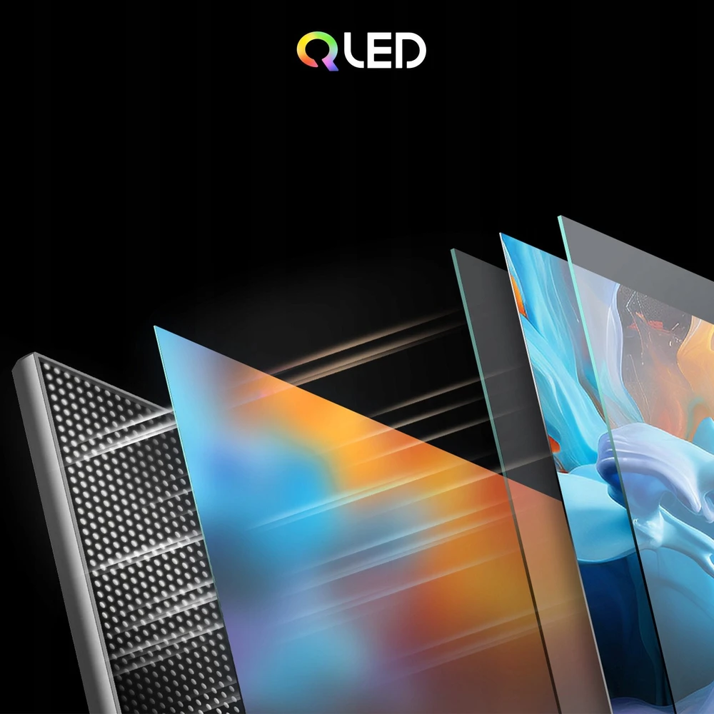 CHiQ U50QST televizorius 50", UHD, QLED, itin plonas, „Google TV“, DLG 120 Hz, „Dolby Audio“, berėmės, metalinio paviršiaus