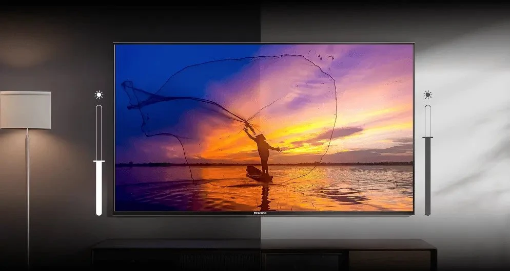 Televizorius TV Set Hisense 43E7S Hi-QLED-TV - 108 cm (43 inches), Juodas, UltraHD/4K, Triple Imtuvas