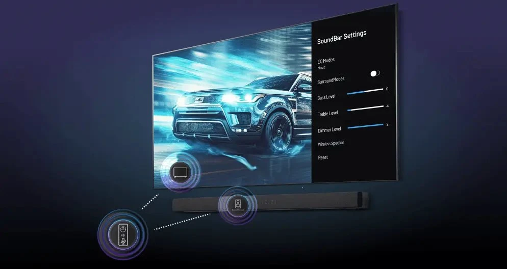 Televizorius TV Set Hisense 43E7S Hi-QLED-TV - 108 cm (43 inches), Juodas, UltraHD/4K, Triple Imtuvas