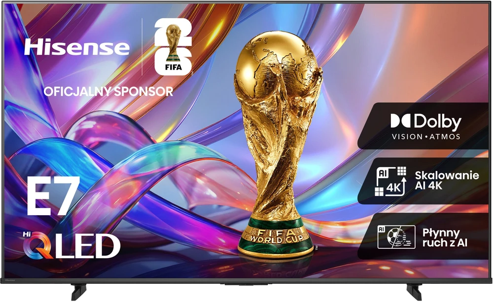 Televizorius Hisense 50E7S 50" QLED 4K VidaaOS 60Hz Dolby Atmos 2026