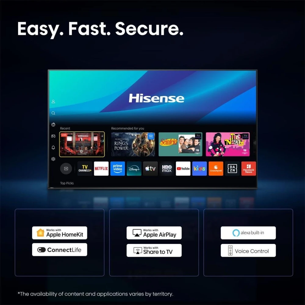 Televizorius Hisense 50E7S 50" QLED 4K VidaaOS 60Hz Dolby Atmos 2026
