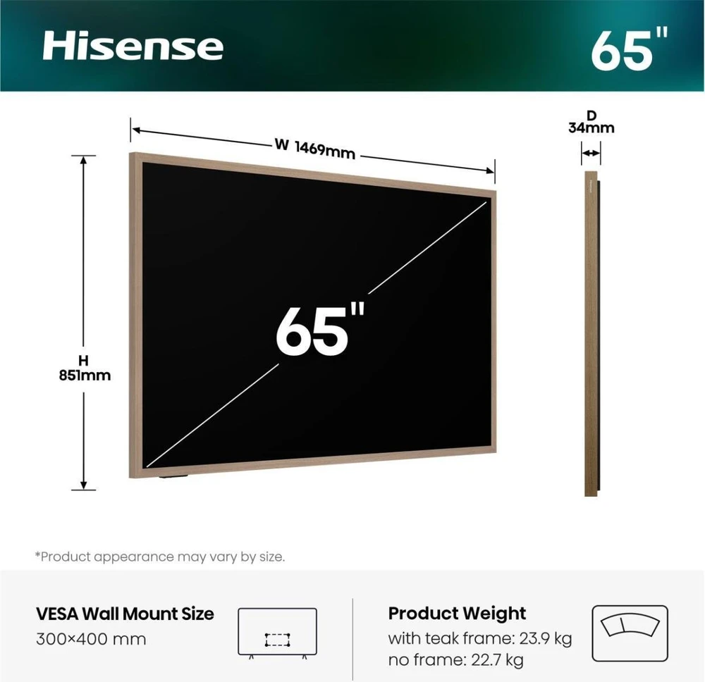 Televizorius Hisense 65S7DS (200019112)