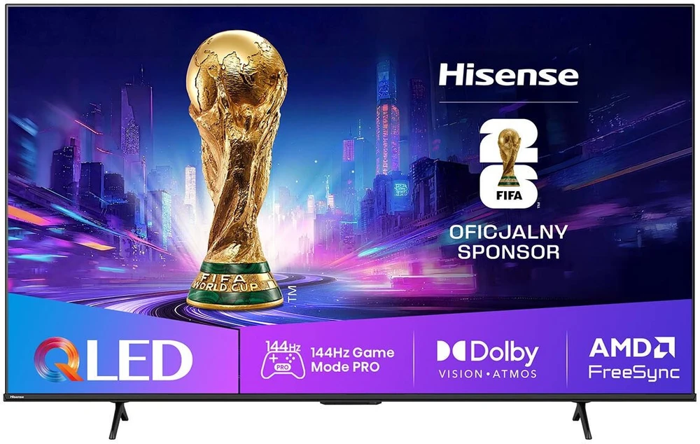 „Hisense 85E7Q PRO“ 85 colių QLED televizorius su 144 Hz 4K raiška ir „Dolby Vision Atmos“ technologija