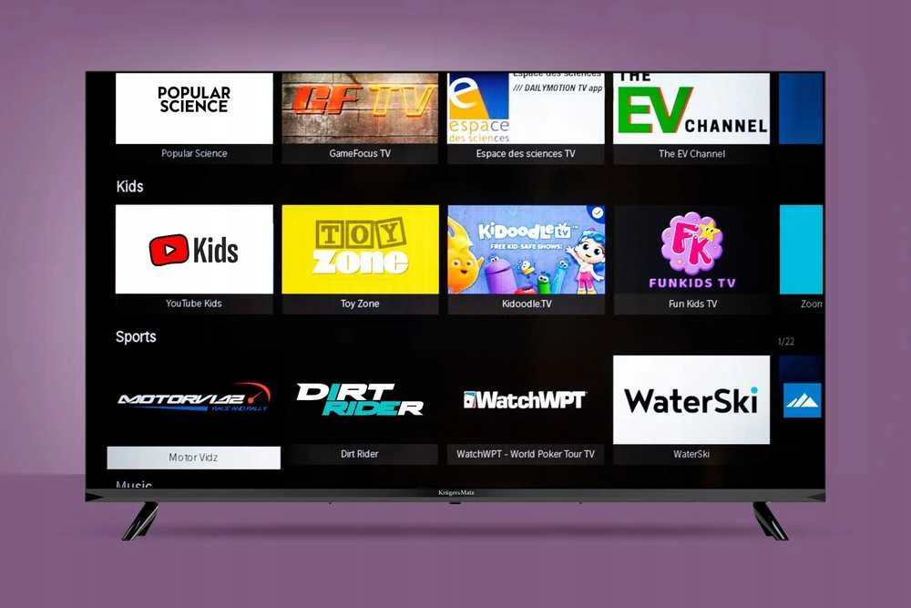 Kruger & Matz 32" HD išmanusis DVB-T2/S2 H.265 Hevc televizorius