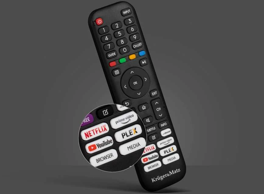 Kruger & Matz 32" HD išmanusis DVB-T2/S2 H.265 Hevc televizorius