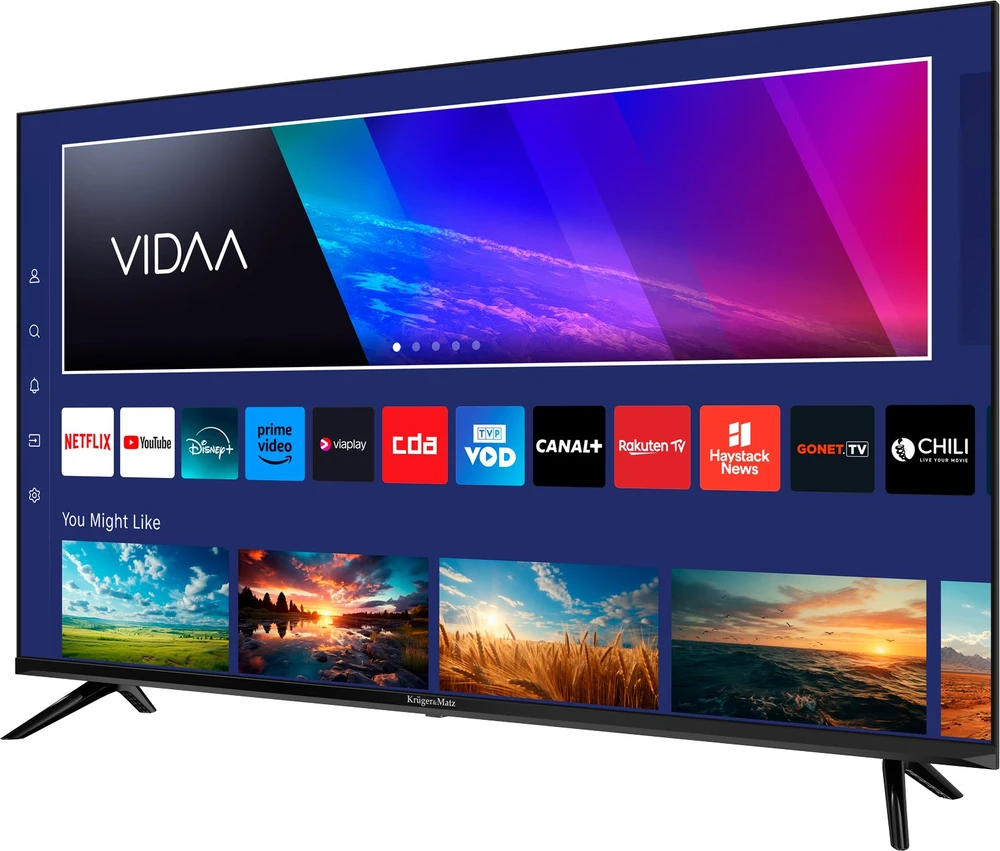 Kruger & Matz 40" FHD išmanusis DVB-T2/S2 H.265 Hevc televizorius