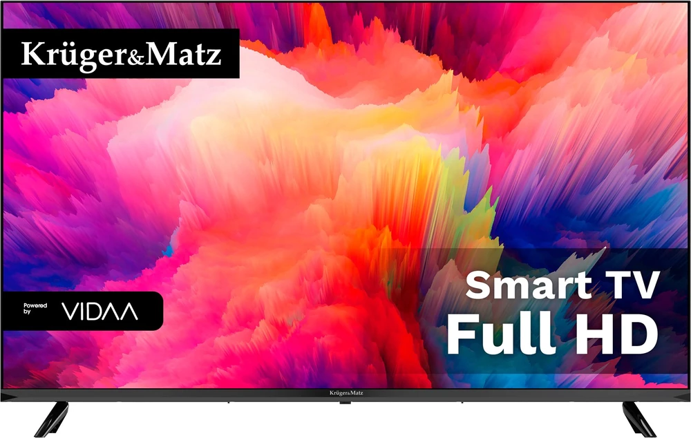 Kruger & Matz Televizorius „KrugerMatz“ 40 colių FHD išmanusis DVB-T2/S2 H.265 Hevc televizorius