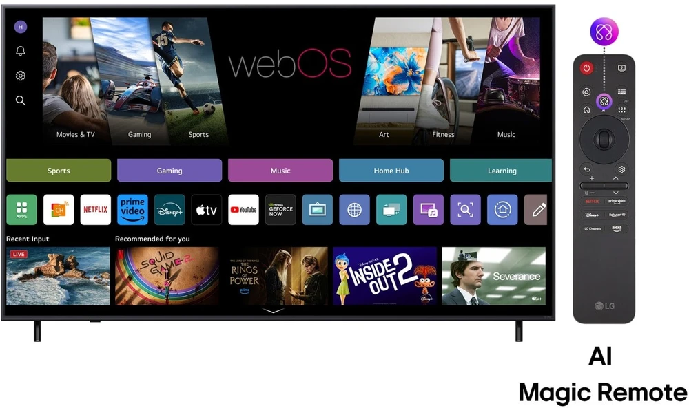 Televizorius LG 86QNED82A6B QNED 86'' 4K Ultra HD WebOS 25