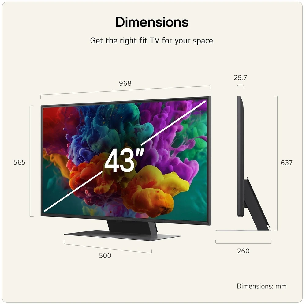 Televizorius LG 43QNED87B3A QNED 43'' 4K Ultra HD WebOS 26