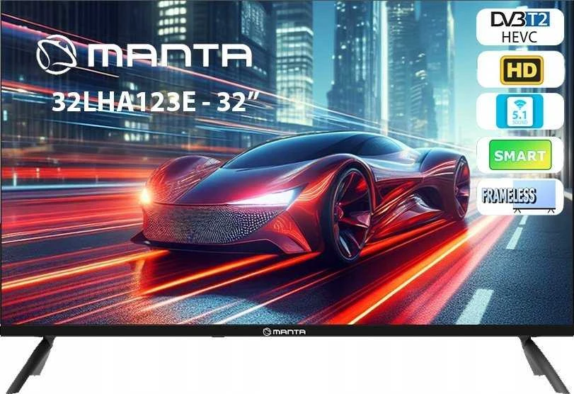 Televizorius „Manta 32LHA123E“ 32 colių HD išmanusis televizorius su „Android“