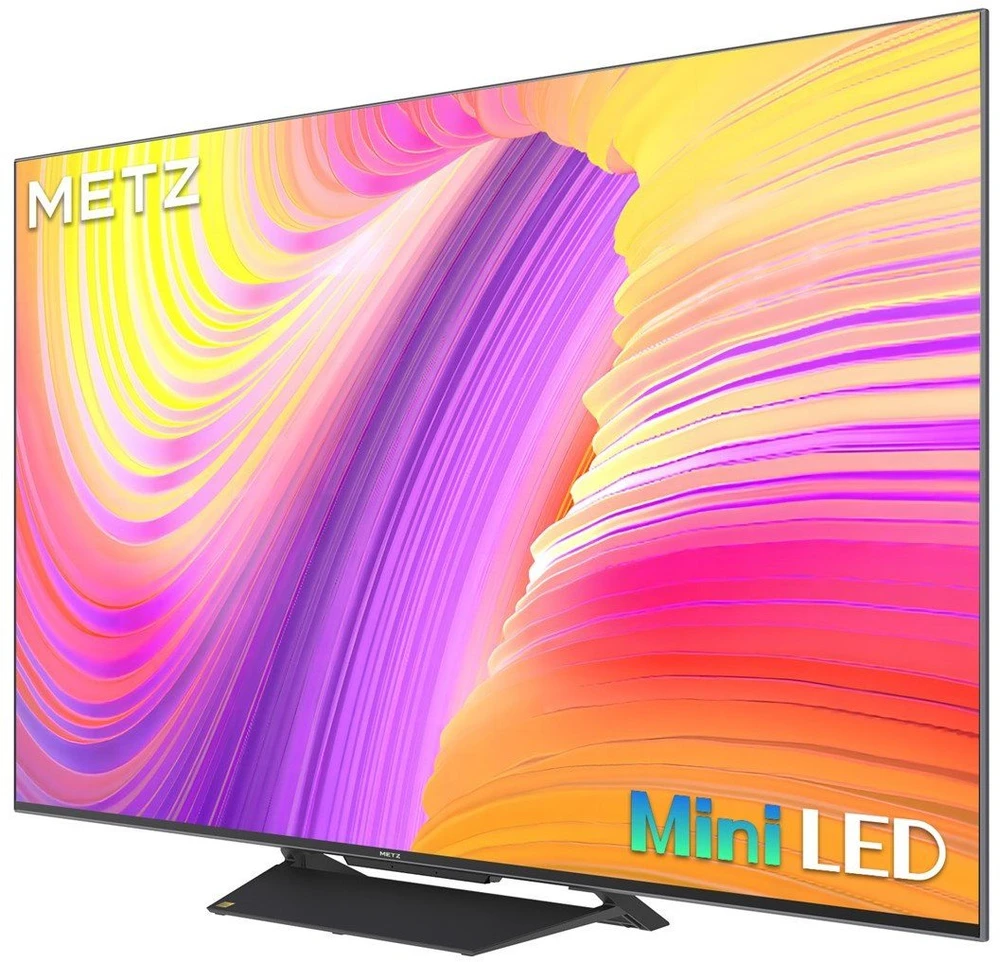 Televizorius Metz 65", UHD, Google TV, Juodas, miniLED 120Hz, DV IQ, 550/1000nits, DA, AV1, 2x15W, Energy F, BT5.1 WiFi5G, 3 HDMI 2.1, 2xUSB, 24 months