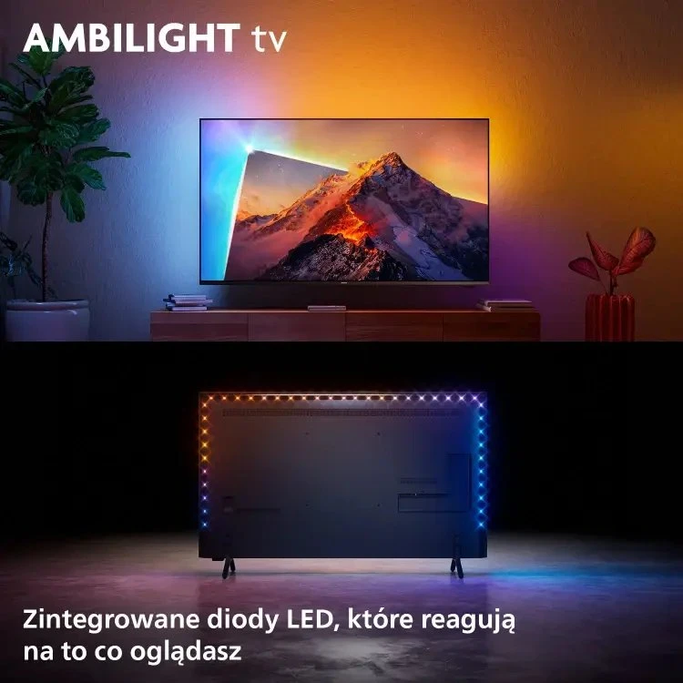 Philips 4K QLED Ambilight televizorius | 43PQS8611/12 | 43" | „Smart TV" | TITAN OS | UHD | Juodos spalvos
