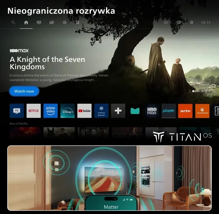 Philips 4K QLED Ambilight televizorius | 50PQS8611/12 | 50" | Išmanusis televizorius | TITAN OS | UHD | Juodas