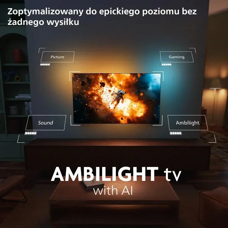 Televizorius Philips 75PQS8611/12 QLED 75'' 4K Ultra HD Titan OS Ambilight