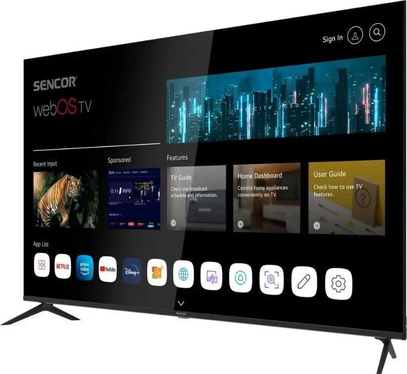 Televizorius Sencor 43US802TCSB LED 43'' 4K Ultra HD WebOS