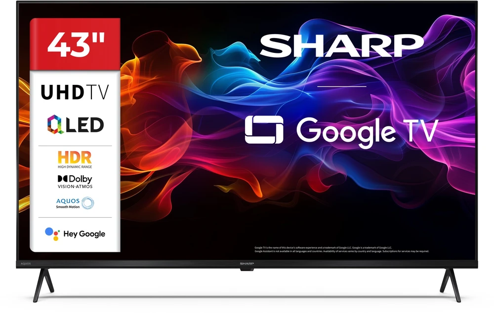 Televizorius Sharp | 43HP5265E | 43 | Smart TV | Google TV | HD | Juodas