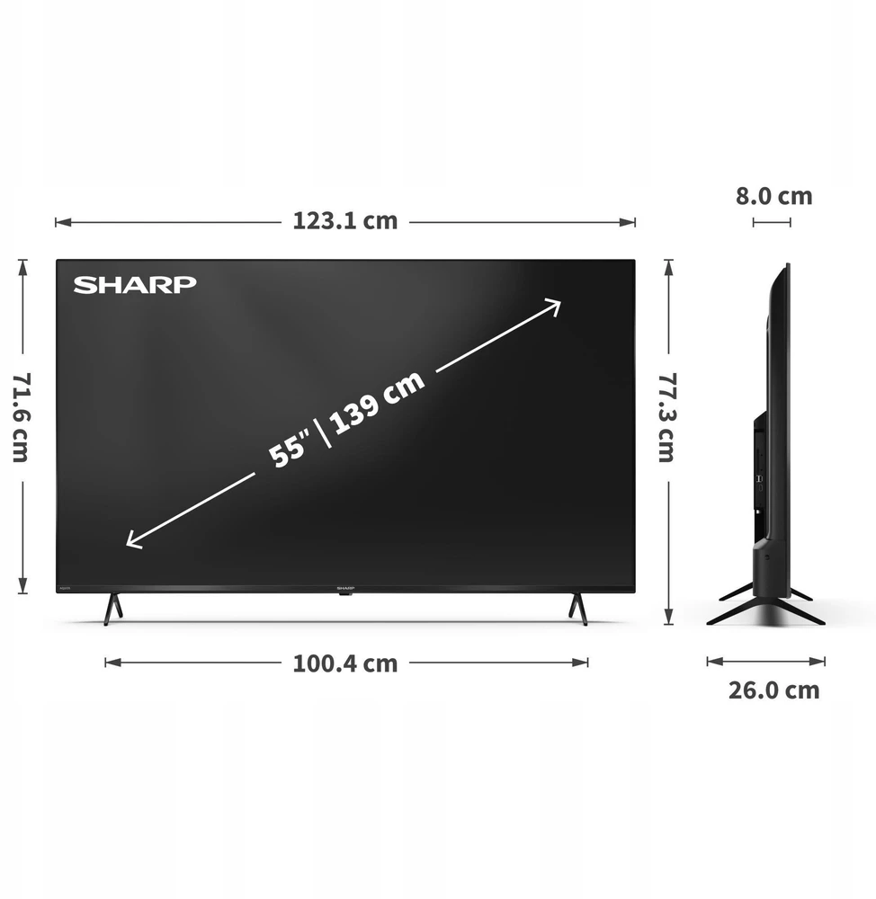 Televizorius „Sharp 55GK4445E“