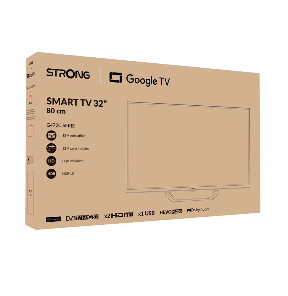 Televizorius Strong SRT32HG4723C LED 32'' HD Smart TV Juodas