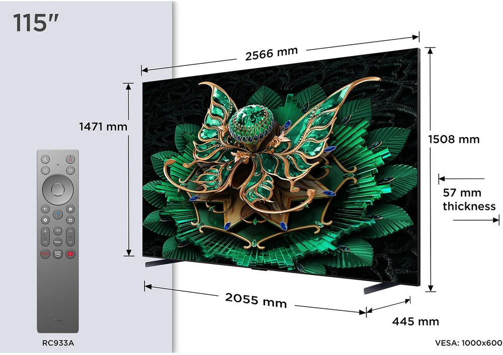 115" LCD televizorius 4K/115C7K TCL